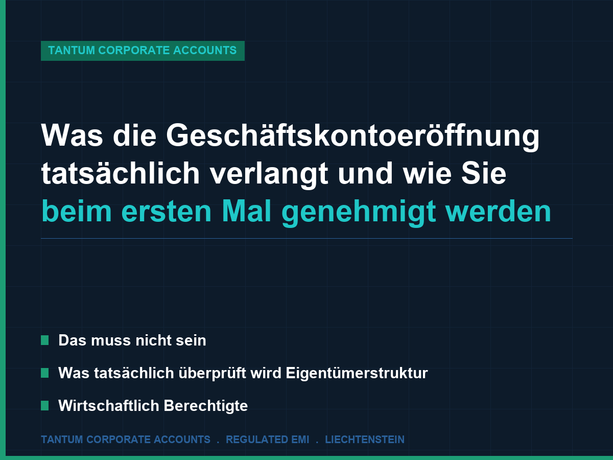 Business Account Onboarding: Beim ersten Mal genehmigt werden