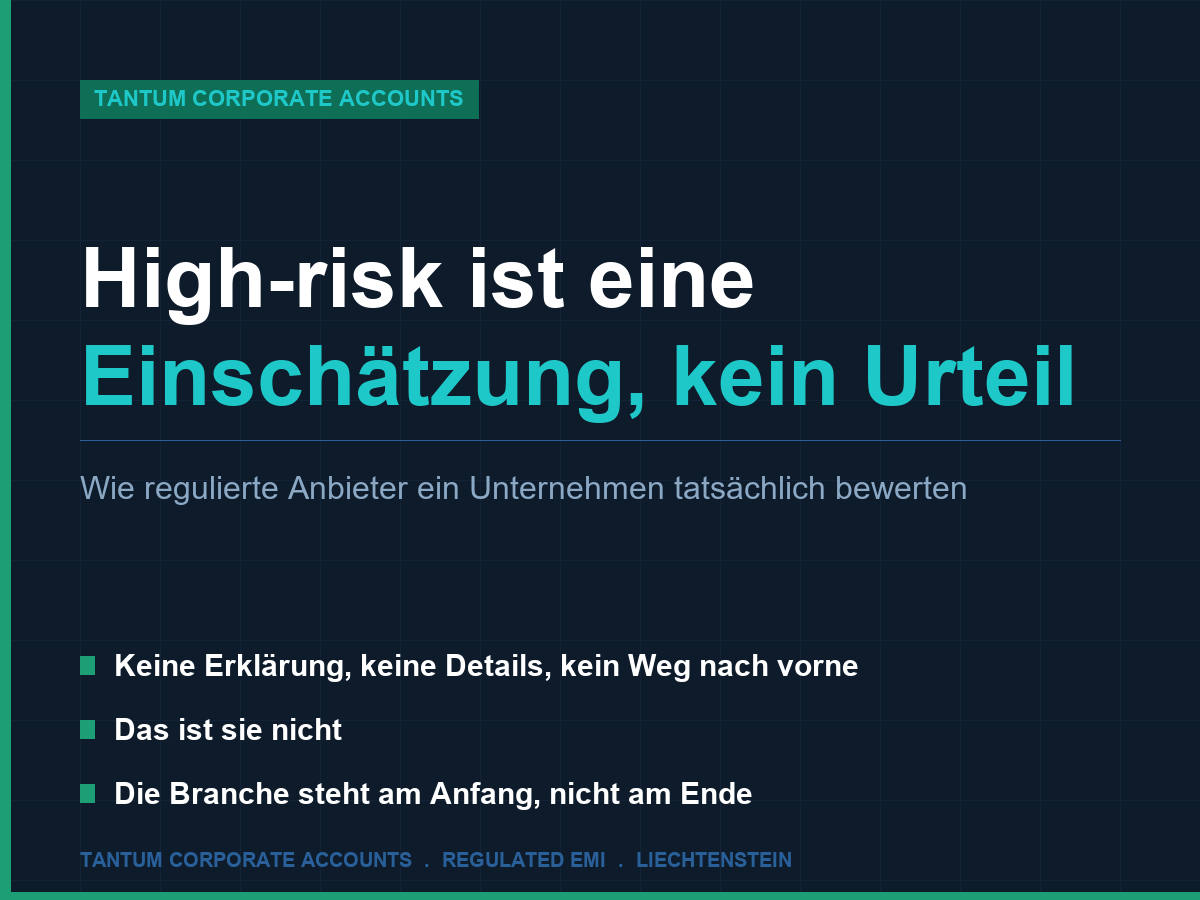 Hohes Risiko ist eine Beurteilung, kein Urteil