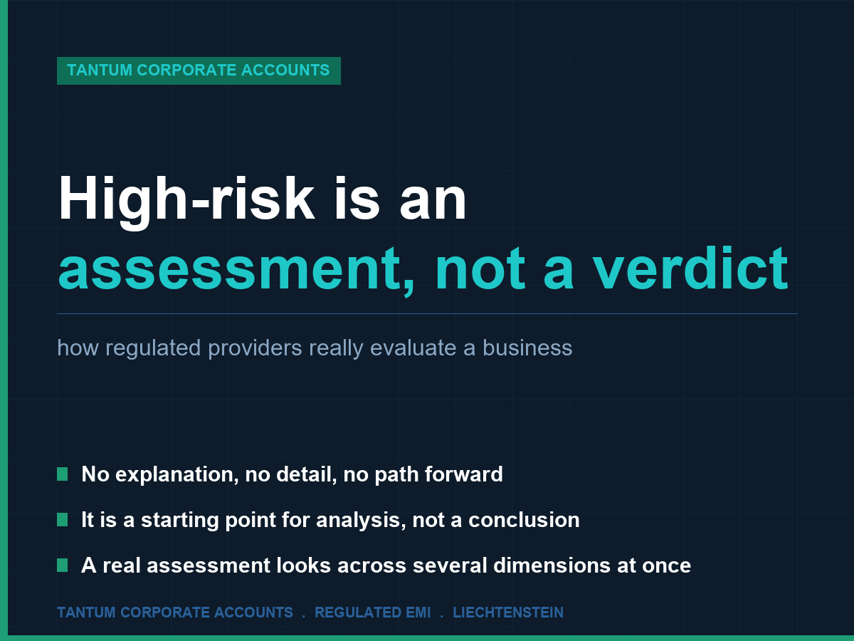 High-Risk Is an Assessment, Not a Verdict