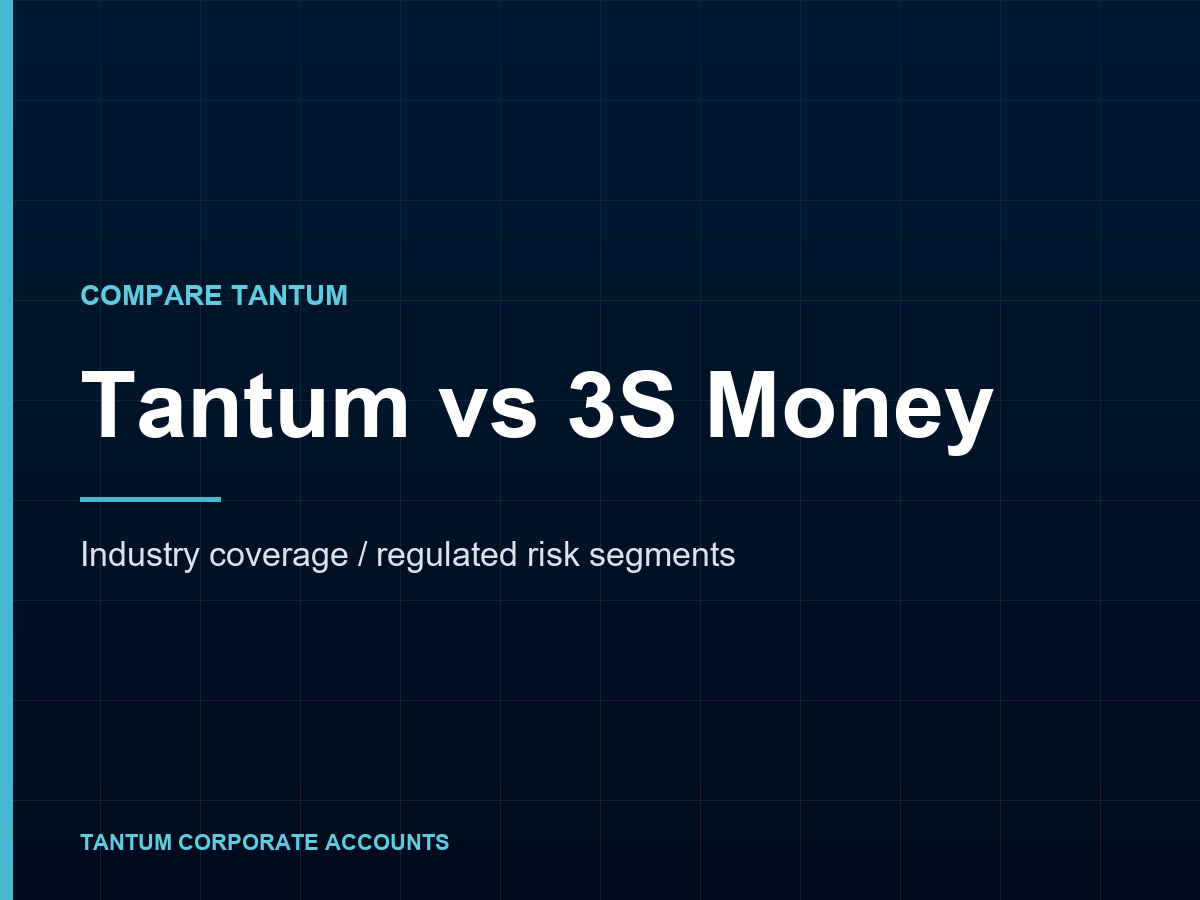 Tantum vs 3S Money: EEA Account for Regulated Industries