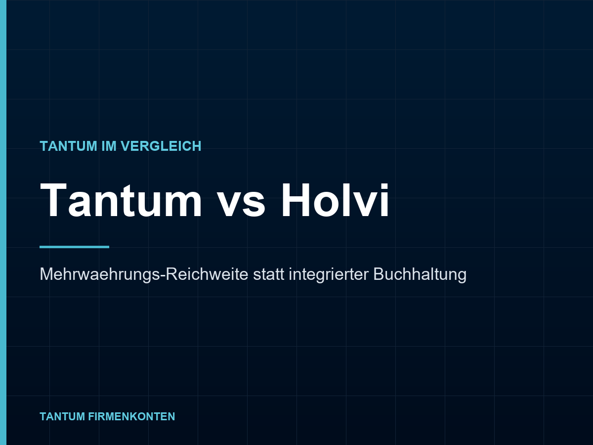 Tantum vs Holvi: Multi-Currency für EWR-Unternehmen